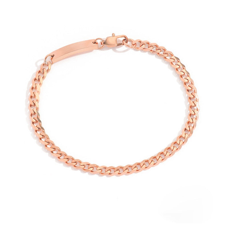 Wholesale Stainless Steel Gold Plated Fashion Cuban Bracelet